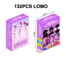 (B) 132 Pcs K-Pop Photo Cards Set Korean Idol Devil Hunter Game Toy Collection Gift Party Favors Lomo Card Pack