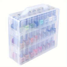 Bandeja organizadora transparente para esmaltes de uñas con 48 ranuras