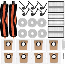 Pièces de Rechange pour L'Aspirateur Robot pour H50 PRO/OV42GL, Brosses Principales, Brosses LatĂ©rales, Filtres, Sacs Ă Poussière, Chiffons Ă
