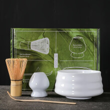 Matcha tea set: bowl, ceramic tools
