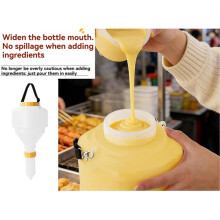 3.5L Large Capacity Hanging Sauce Dispenser for Restaurant BBQ Refillable Sauce Squeeze Bottle Leak Proof Design