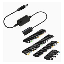 Cavo CA/CC da Type-C con 38 Adattatori Regolabili A 5/9/12/20 V per Ricarica Rapida di Laptop, Router Wireless e TV.