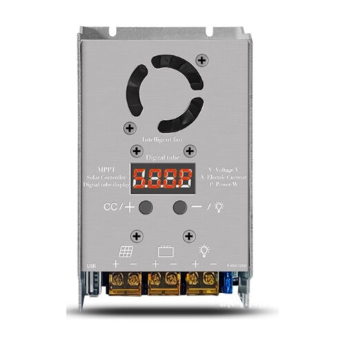 25A MPPT Step-Down Solar Charge Controller,720W Input 18-80V,Auto Step-Down for 12V/24V Lithium,Lead-Acid,Gel Battery