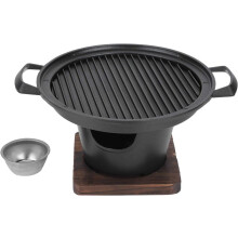 Holzkohlegrill, tragbarer Mini-Rauchfreier Ofen, rund, robust mit