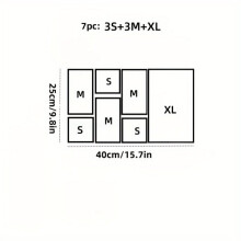 7-teiliges Schubladenorganizer-Set aus Acryl