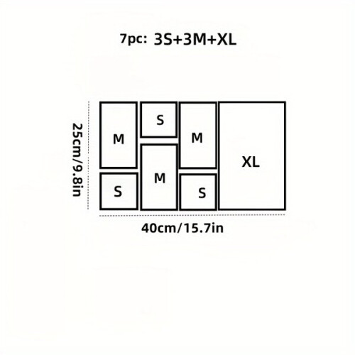 7-teiliges Schubladenorganizer-Set aus Acryl