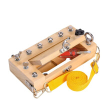 Montessori Screwdriver Board Set - Portable Busy Board Screwdriver Toy Set for 3-5 Toddlers for Travel with Carry Strap