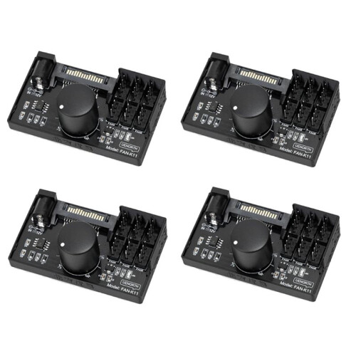 4PCS Computer Fan Speed Controller High-Power Hub Controller NAS Server Fan Speed Control PWM Speed Regulation