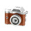 Retro  Keychain Camera Compact Thumb Pocket Digital Cam 1080P CCD Flash Magnetic Mount C:Brown 1