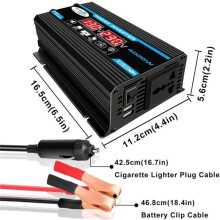 Prenosný solárny menič Rich 12V/220V s čistým sínusovým vlnením 4000W