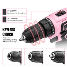 Rechargeable impact drill, 12V lithium battery drill, d