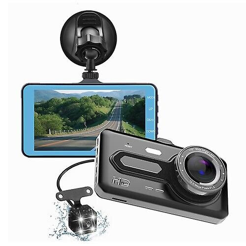 Câmera de direção Rich Q60 de 4 polegadas com lente dupla e resolução 1080p para ré.