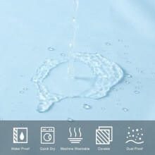 Light blue gradient shower curtains to protect against