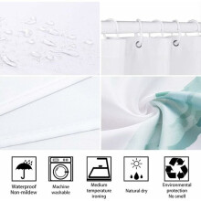 90x180 cm idyllic garden view shower curtain bathroom decor