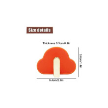 53 x 37 mm, 4er-Pack Wolkenförmige Klebehaken, niedliche Haken b