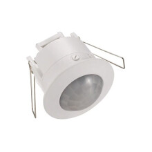Sensore di movimento a soffitto per interni, incassato con relè a 360, colore bianco.