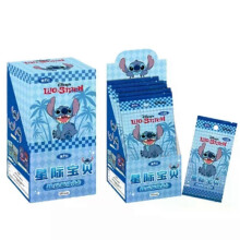 (10 packs per box-14) Genuine Disney 100 Carnival Series Trading Cards for Children Mickey Friends Zootopia Stitch Bear Collection Card Kids Toy Gift
