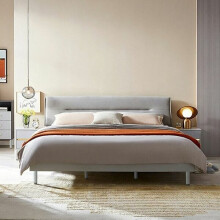 Set of 2 adjustable bed legs 18-33 cm white leg grid