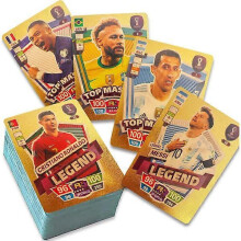 55 pcs 2022/23 World Cup football cards, UEFA Champions League, football cards, gold film cards, no duplicates