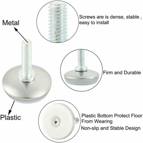 30 piedini regolabili per mobili M6x15mm