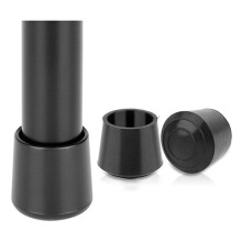 (Negro) 16 puntas de goma – para patas de mesas, sillas y muebles – g