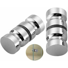 Set van 2 douchedeurgrepen, badkamer douchedeurgreep 30 mm, gepolijst