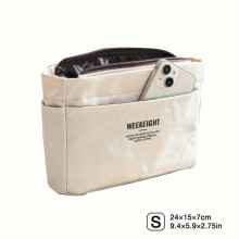 Bazlee Canvas Handtaschen-Organizer, stabiler Einsatz, 10 Fächer