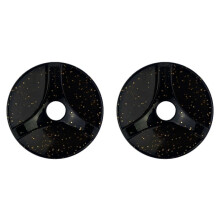 2X Adaptateur pour Disque Vinyle LP45 RPM, Base de Conversion Audio pour Platine Vinyle EP, Gramophone, Noir.