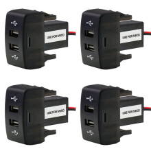 4X Samochodowa Podwójna Ładowarka USB 5V 2.1A Samochodowe Gniazdo Zasilania USB Akcesoria Samochodowe do Ciężarówki Stralis Hi-Way Eurocargo