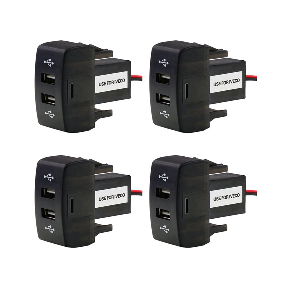 4X Car Dual Usb Charger 5V 2.1A Car Usb Power Socket Car Accessories For Truck Stralis Hi-Way Eurocargo 6034100833705