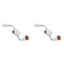 2X E27 Adaptador de Divisor de Lâmpada LED Suporte de Luz Ajustável Conversor de Soquete para Exposições de Escritório em Casa Suporte de Luz 3