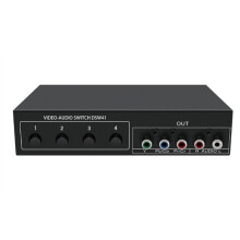 4x1 Component Video Signal Switcher YPbPr YCbCr Audio DSW41 Divider Panel Button Manual CVBS 720P Metal Shell