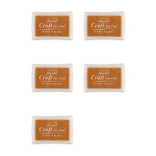 5X Rubber Stamp Ink Pad Stamp Inkpad Ink Pad - Gold