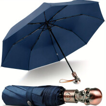 Automatický skladací dáždnik v tvare lebky s UV ochranou.
