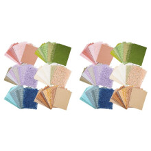 192 Vellen Getextureerd Plakboekpapier en Gaasstof, Geassorteerde Set, 6-Pack Gemengd Speciaal Papier voor Scrapbookingplanner
