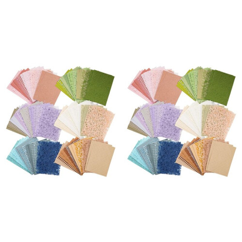 192 Sheets Textured Scrapbook Paper and Mesh Fabric Assorted Set,6 Pack Mixed Special Paper for Scrapbooking Planner