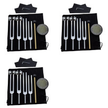 12x Juego de Diapasones para Curación de 128 Hz, 136 Hz, 256 Hz, 384 Hz y Activador de Disco de Hockey para Curación, Terapia de Sonido y