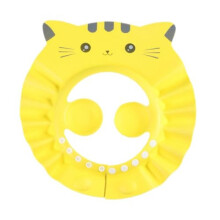 (yellow) Adjustable Baby Shower Cap, Waterproof Soft Bathing Hat for Kids, Leak-Proof Shampoo Rinse Shield for Toddlers & Infants