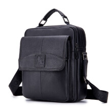 Herren-Schultertasche aus echtem Leder, Oberseite aus Rindsleder