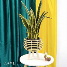 Vaso da pavimento Vaso decorativo in rattan intrecciato Supporto per vaso Contenitore per vaso