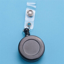 3 Pcs Badge Holder Retractable Reel YOYO Clip Snap Button ID Card Key Black