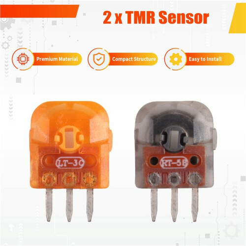 2Pcs New TMR Hall Effekt Joystick 3D Analog Joystick Sensor Module for Controllers Hall Thumb Stick for  Series 2
