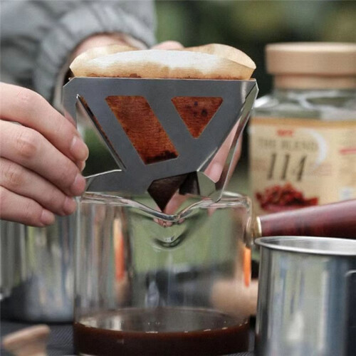 Reusable Foldable Stainless Steel Coffee Filter Holder Pour over Coffees Dripper Mesh Coffee Tea Filter Basket Tools 1