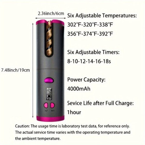 Automatic cordless hair curling device for gifts. 1