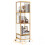 Costway 4-Tier Rotating Bookshelf on Wheels 360 Spinning Corner Shelf Tower 10