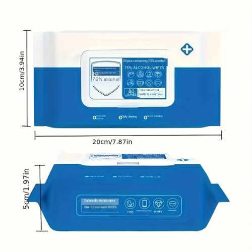 80 pcs. alcohol wet wipes - universal cleaning wipe 1