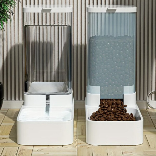 Set automatico di mangiatoia e abbeveratoio per gatti. 2