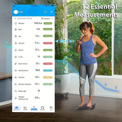 Báscula inteligente con medición de grasa corporal 2