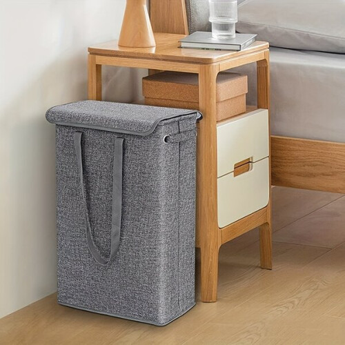 Large laundry bin with lid and handles. 2
