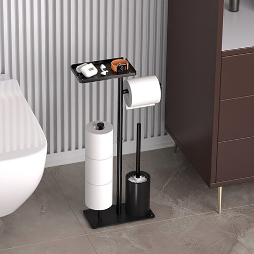 Toilettenpapierhalter in Mattschwarz 1